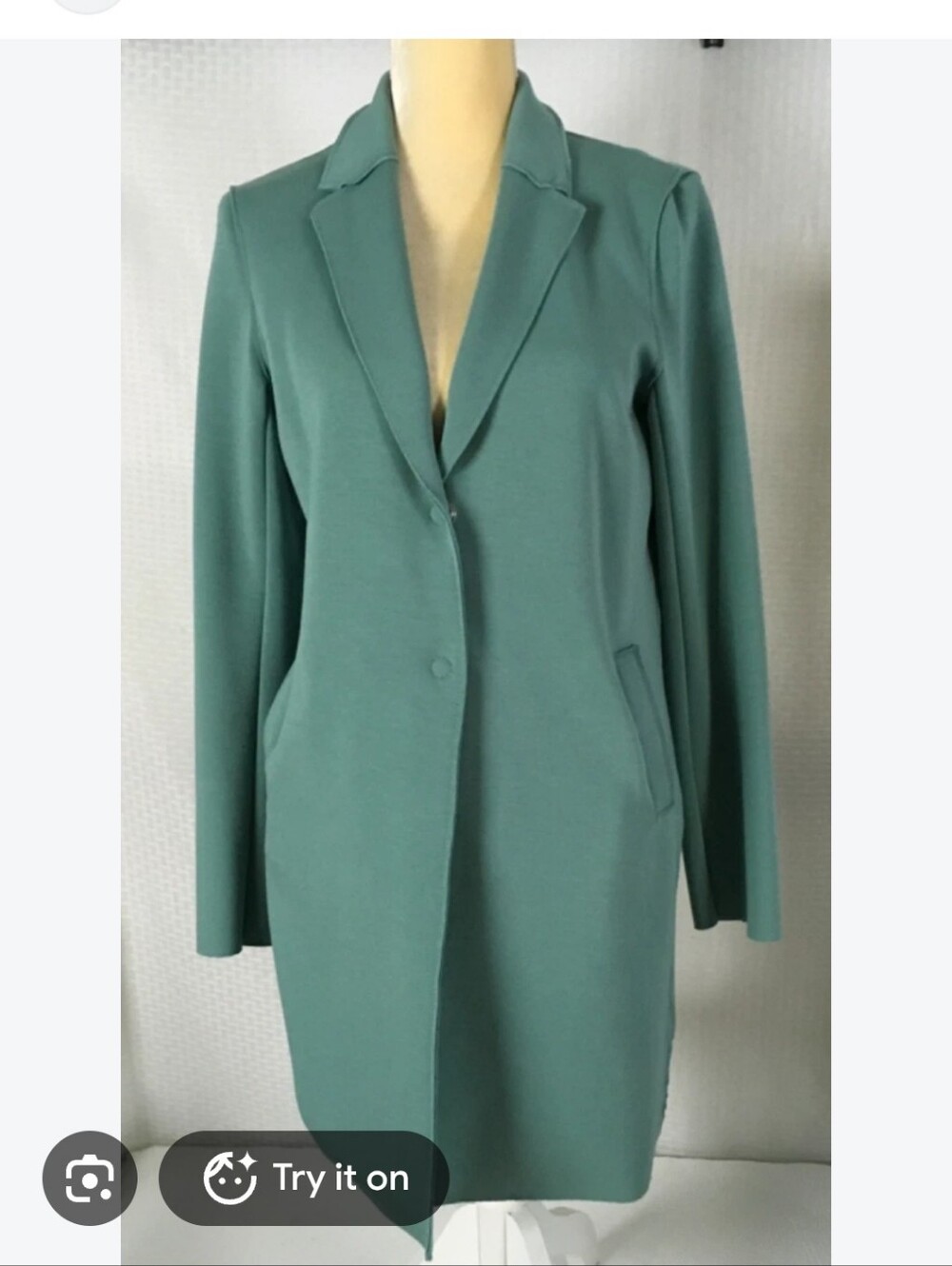 Carolina Belle Teal Green Single-Breasted Trench Coat